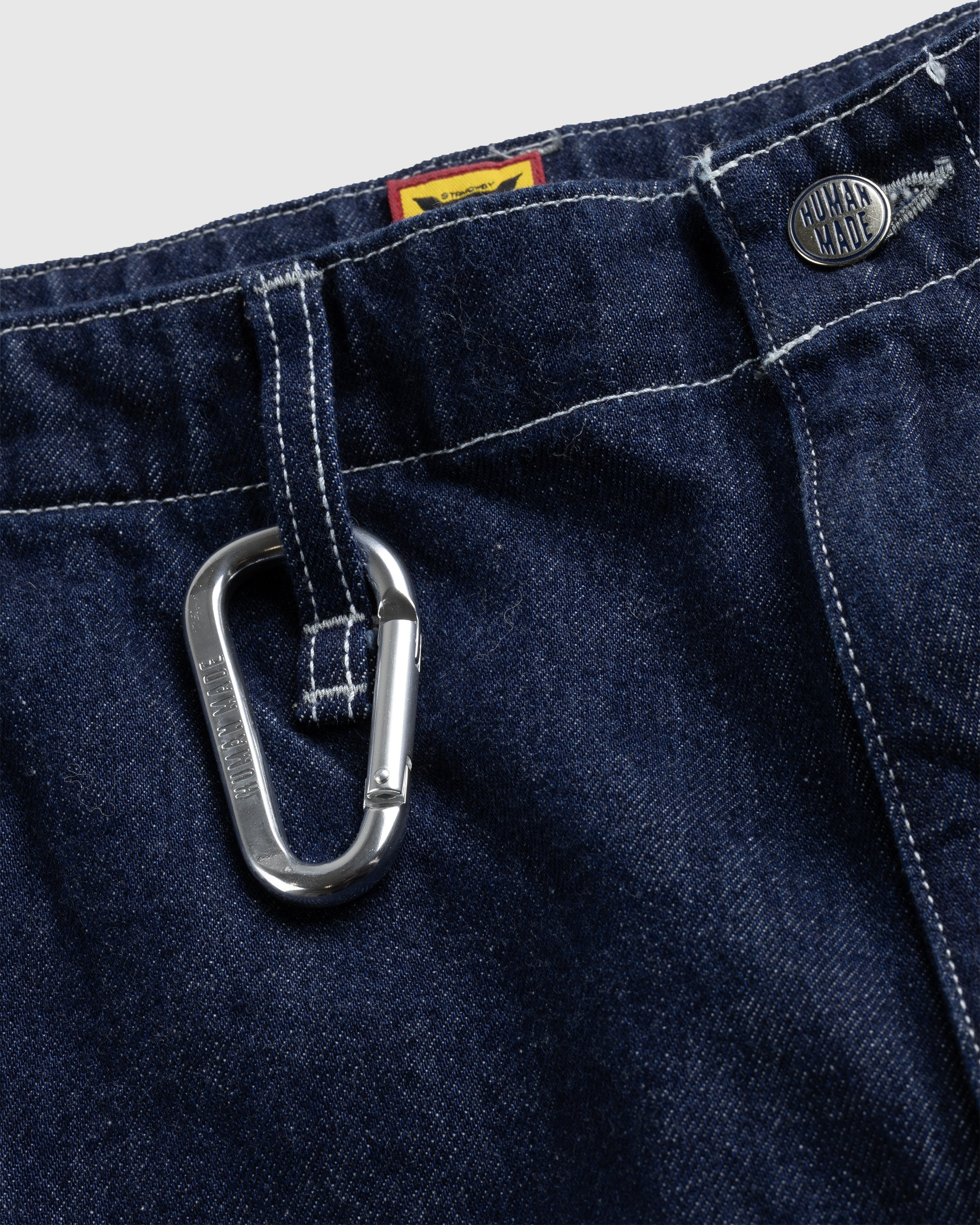Pants made top of denim